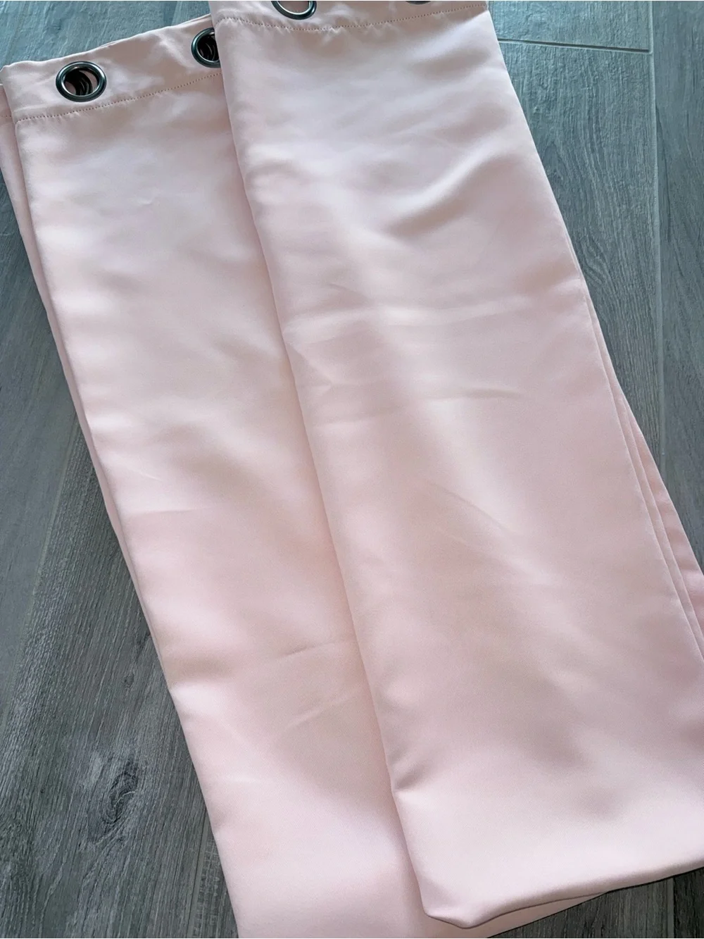 Blush Pink Curtain Panels with Silver Grommets 52” x 84” 2 panels